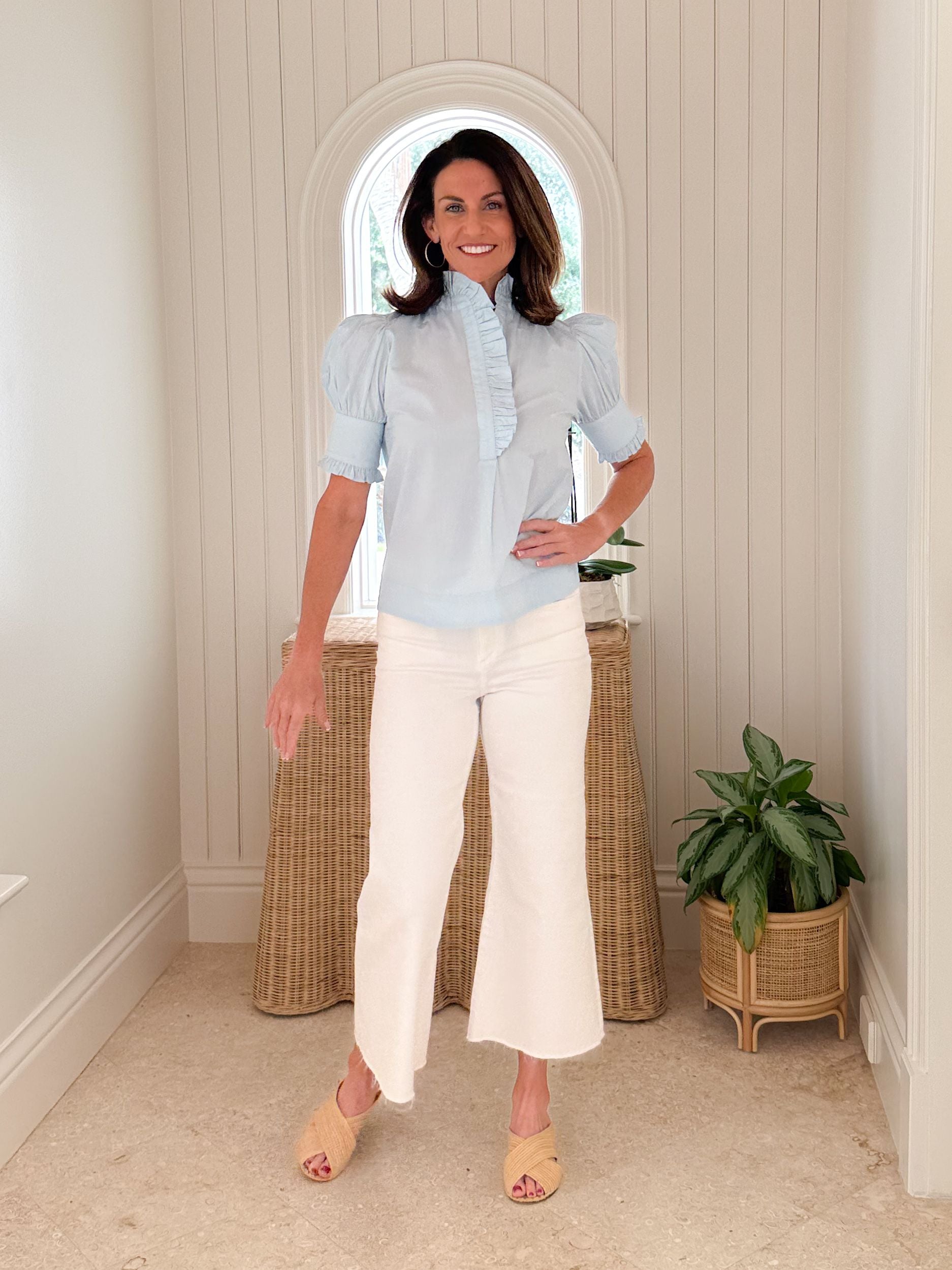NAVYBLEU Westport Top Carolina Blue