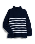 FRANK & EILEEN Monterey Sweater Navy w/ White Stripe