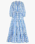PINK CITY PRINTS Maria Dress Indigo Stripe