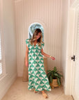 KASIA Pandora Maxi Dress White/Green