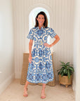CARA CARA Malena Dress Mod Floral Blue
