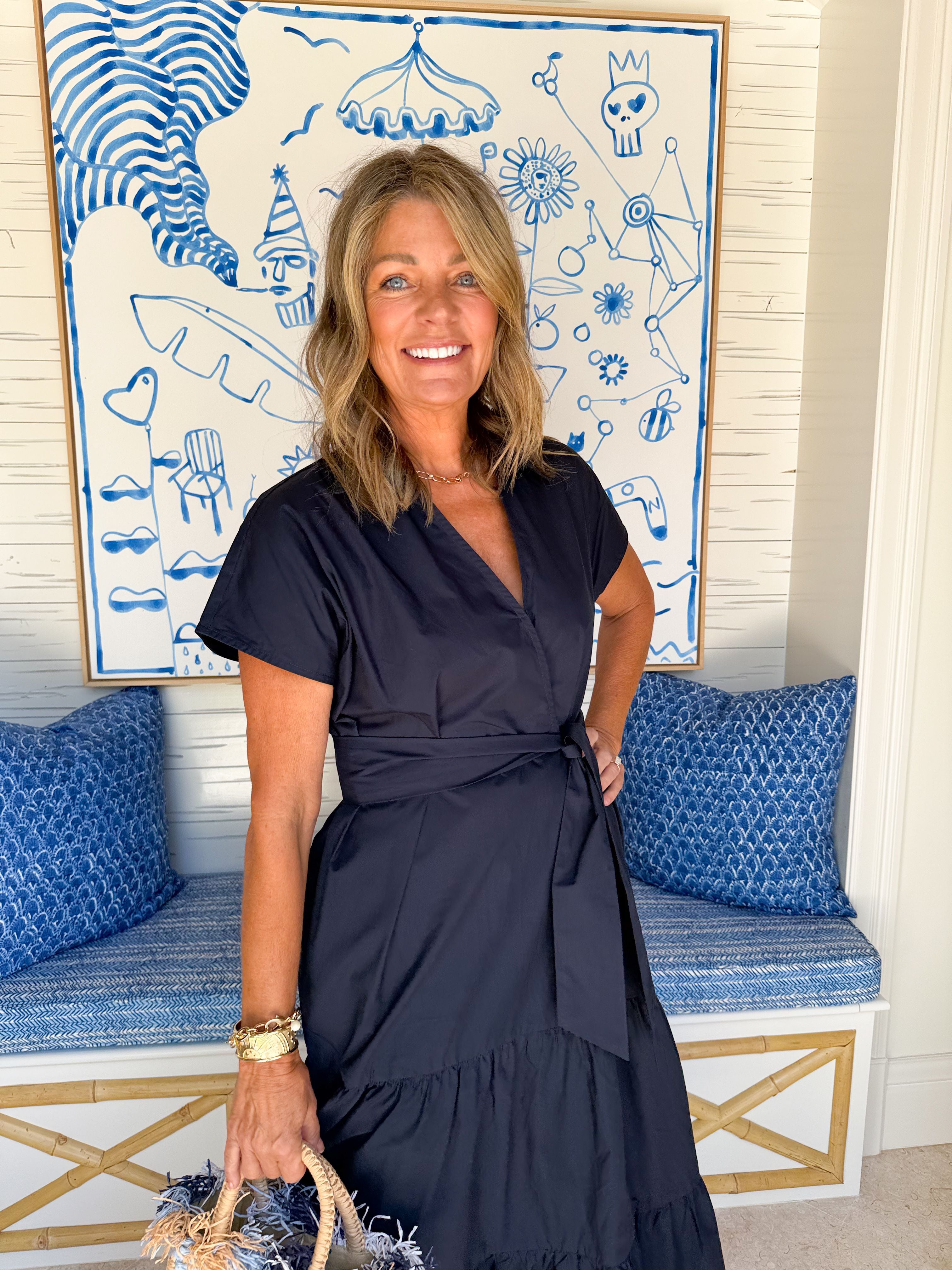 CARYN LAWN Gayle Dress Navy