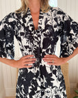 FITZROY & WILLA Soleil Dress French Floral Black/White