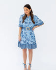 SAIL TO SABLE X STYLE CHARADE Olivia Belted Shirt Dress Placid Floral