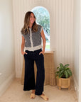 FRANK & EILEEN Riley Wide Leg Sweatpant Classic Navy