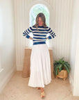 LLEA BLUE Zoey Skirt White