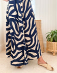 WALKER & WADE Daphne Dress Navy & Taupe Mod