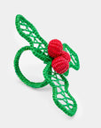 Holiday Berry Napkin Rings-Set/4