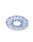 THEMIS Z Kyma Dessert Plate Blue/White Set/4