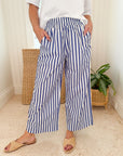 LADY CAPTAIN Candace Pants Blue Stripe