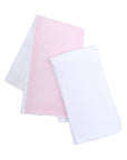 3MARTHAS Burp Cloth Set/2 Pink/White
