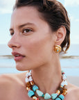 LIZZIE FORTUNATO Nautilus Stud Earrings