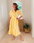 SMOCK LONDON Grace Darling Dress Amalfi Stripe