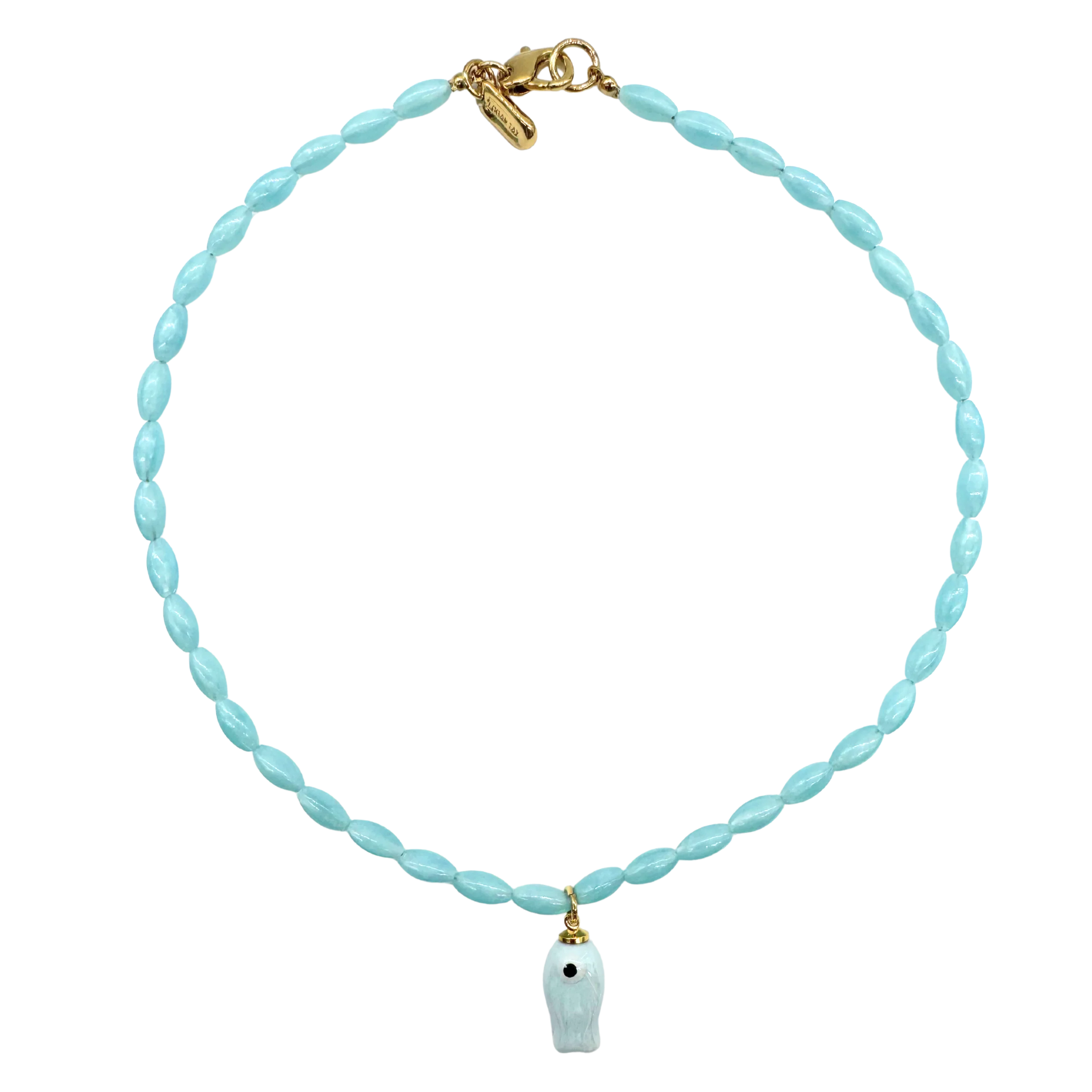 LOGAN TAY Light Blue Beaded Fish