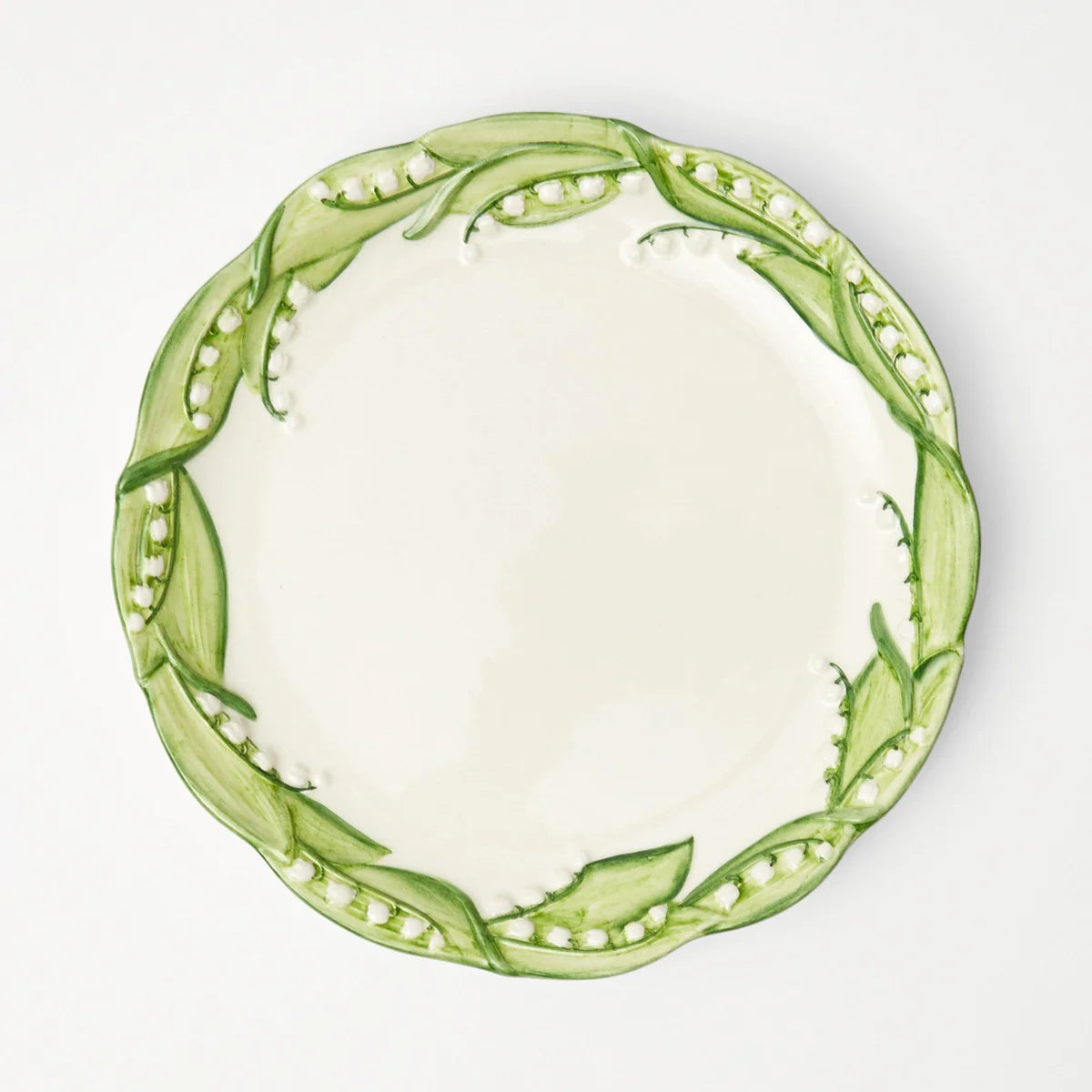 LES OTTOMANS Lily of the Valley Salad Plate 8&quot;-Set/4