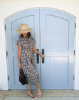NAVYBLEU Winnie Long Dress Brown Plaid