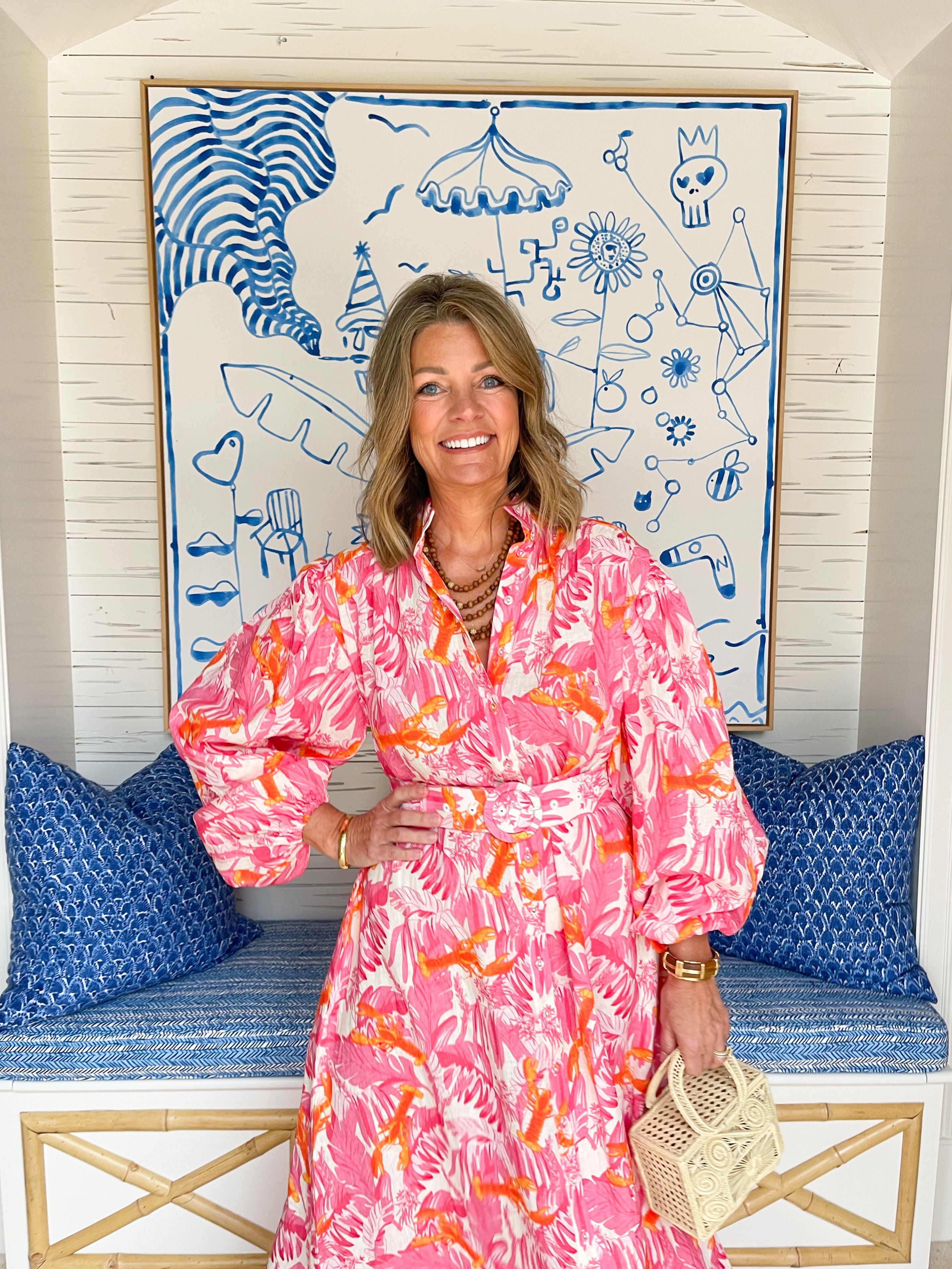 PALM NOOSA Noddy Dress Pink Lobster