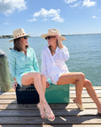 LADY CAPTAIN Eyelet Captain Shirt Ivory