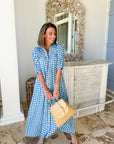 SUNSHINE TIENDA Oasis Dress Blue Gingham