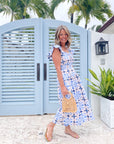 MAREA Jane Dress Blue Cafe Tile