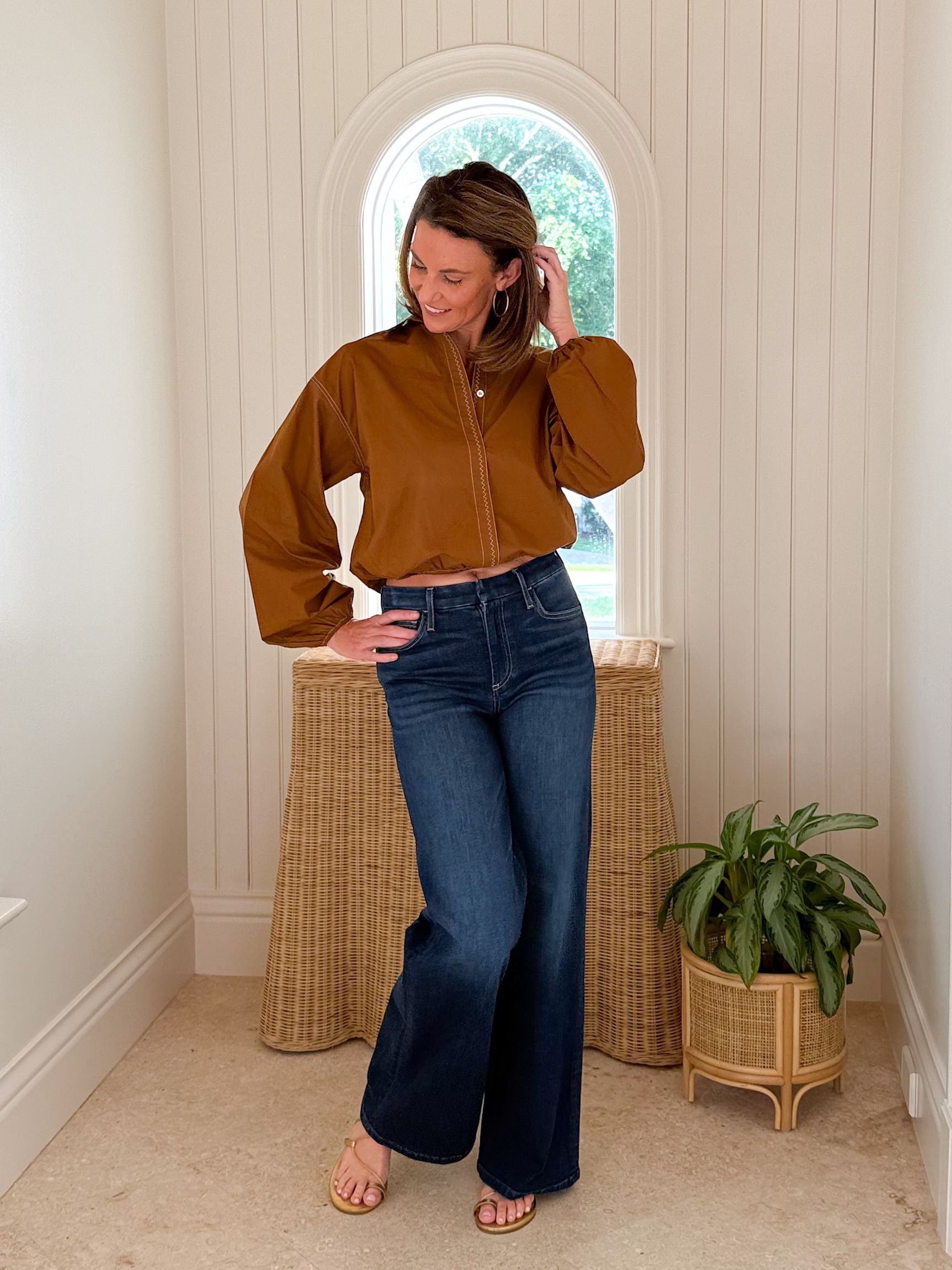 OMIKA Nero Blouse Solid Cinnamon