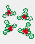 Holiday Berry Napkin Rings-Set/4