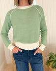 LISA TODD Stitchin' Sweater Sage