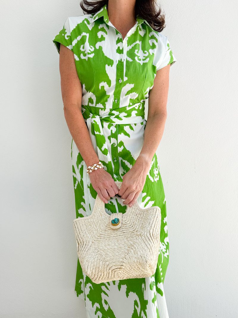 FITZROY &amp; WILLA Savannah Dress Sullivan Green Big Ikat