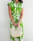 FITZROY & WILLA Savannah Dress Sullivan Green Big Ikat