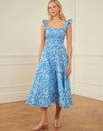 PINK CITY PRINTS Jessica Dress Azure Rose