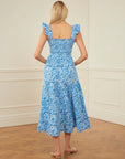 PINK CITY PRINTS Jessica Dress Azure Rose