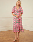 PINK CITY PRINTS Jemima Dress Bubblegum Rose