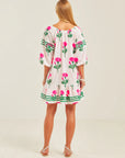 PINK CITY PRINTS Stella Dress Neon Marigold