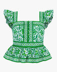 PINK CITY PRINTS Freya Top Verdant Botanics