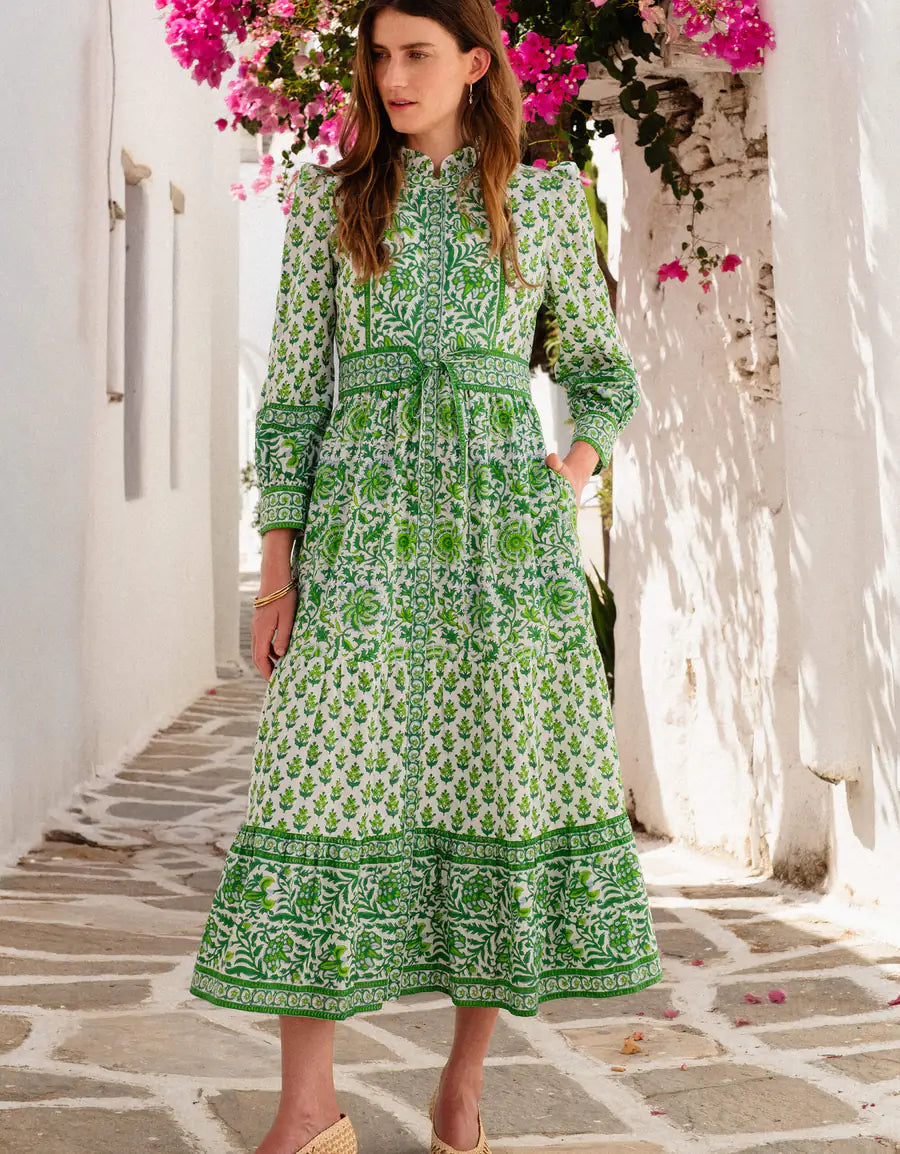 PINK CITY PRINTS Gemma Dress Verdant Botanics PINK CITY PRINTS Gemma Dress Verdant Botanics