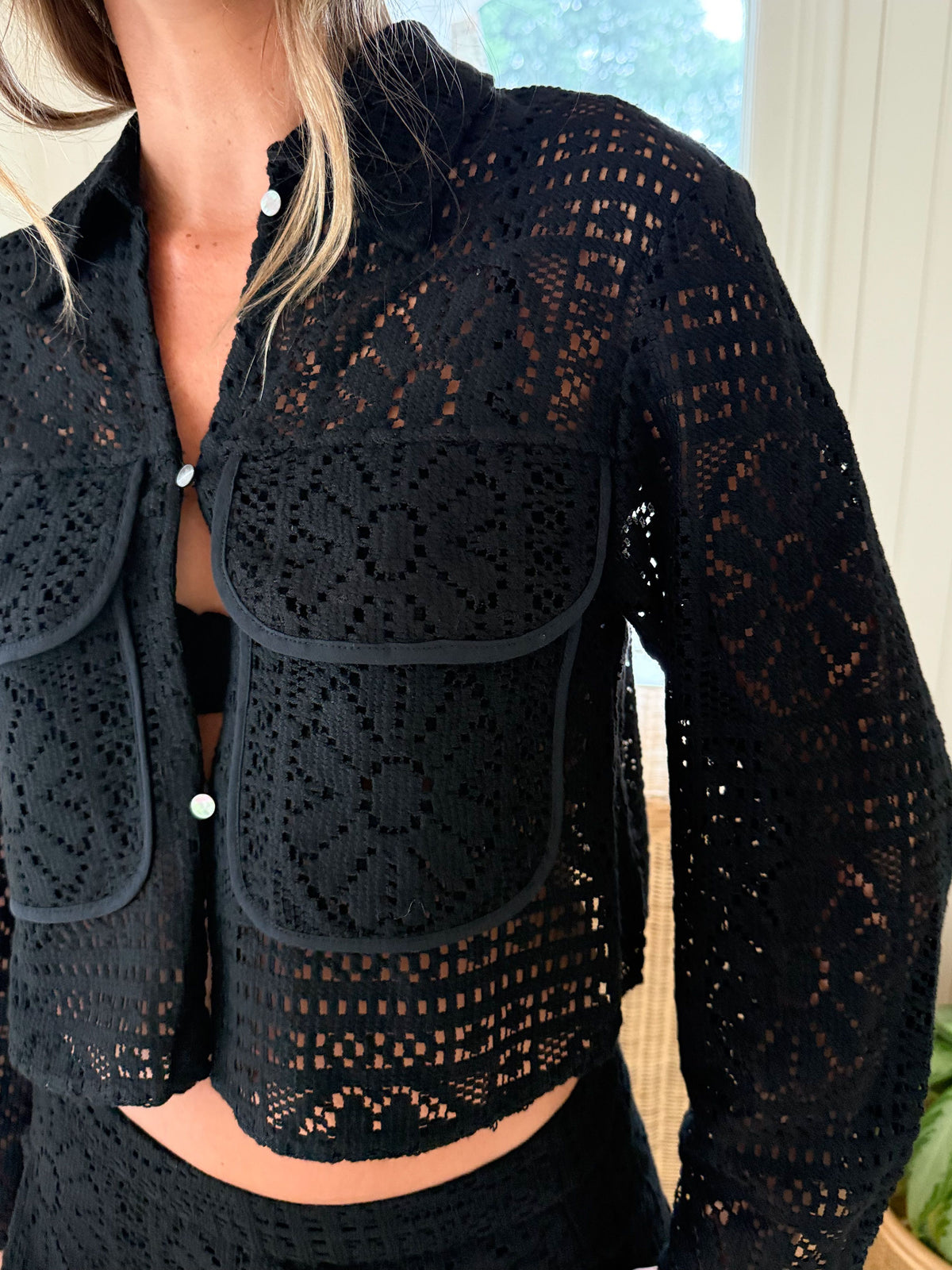 GRACE &amp; BARDOT Lacey Jacket Black Lace