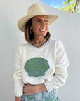 PARADISA X PROSPERINA Shell Island Sweater White