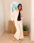 FRANK & EILEEN Riley Wide Leg Sweatpant Vintage White