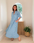 SUNSHINE TIENDA Oasis Dress Blue Gingham