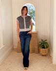 LISA TODD In-Vest Sweater Vest Grey Combo
