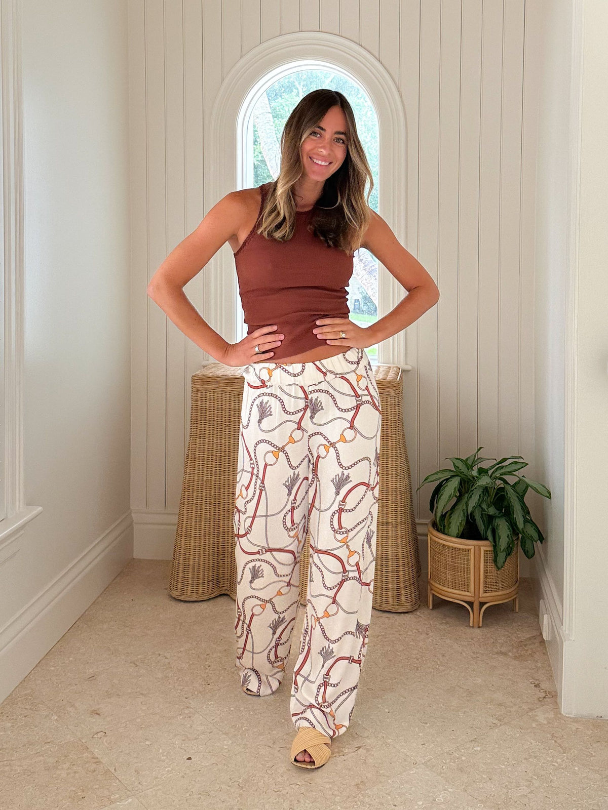 FITZROY &amp; WILLA Bradbury Pant Ivory Bits