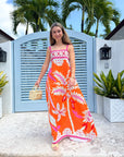 WALKER & WADE Giselle Dress Orange Palm