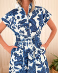 FITZROY & WILLA Savannah Dress Blue Gordes