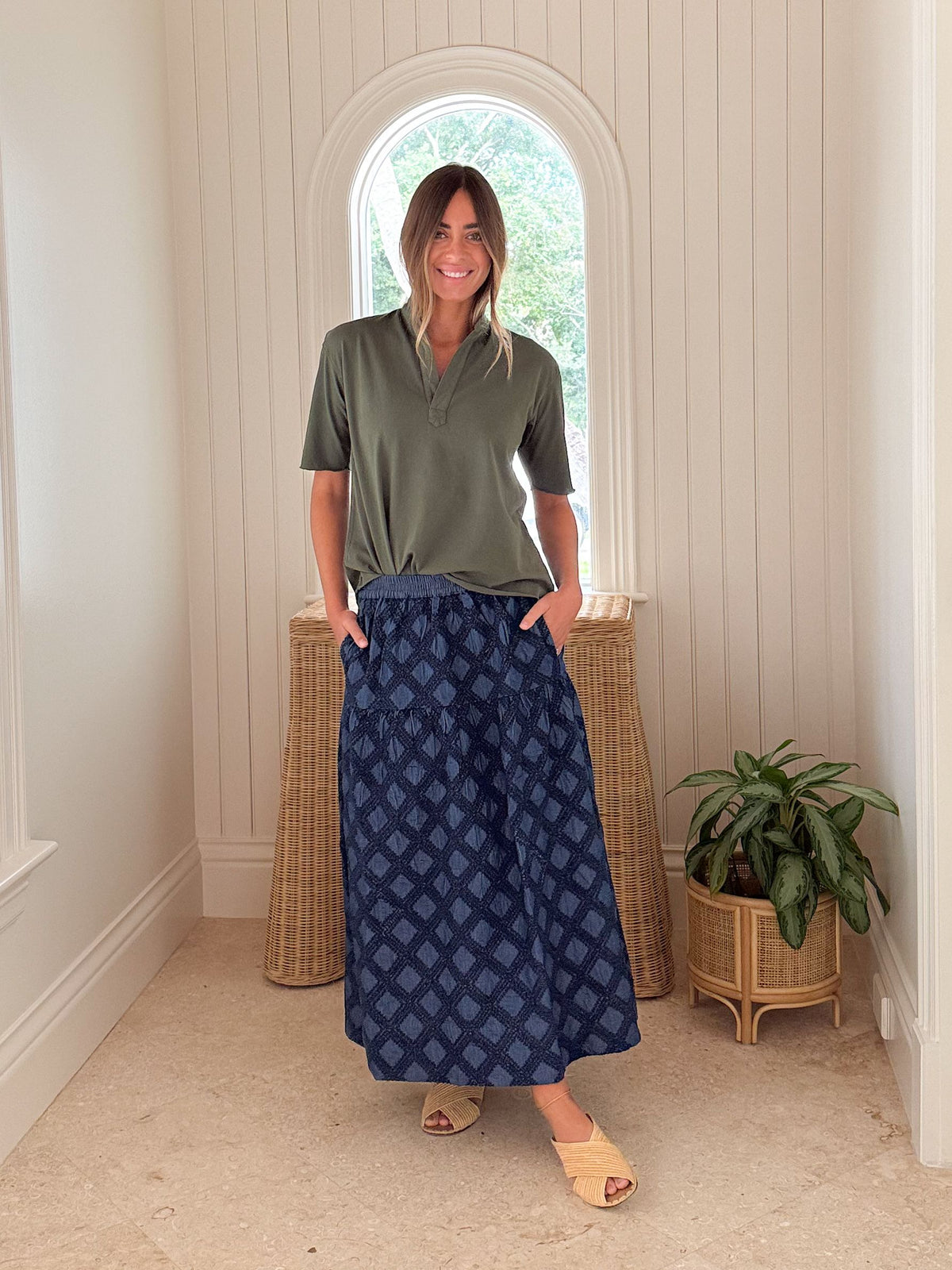 SUNSHINE TIENDA Colette Skirt Denim Eyelet