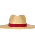 SUNSHINE TIENDA Red and Blue Palm Hat
