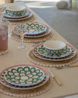 THEMIS Z Symi Dessert Plate Pink/Green Set/4