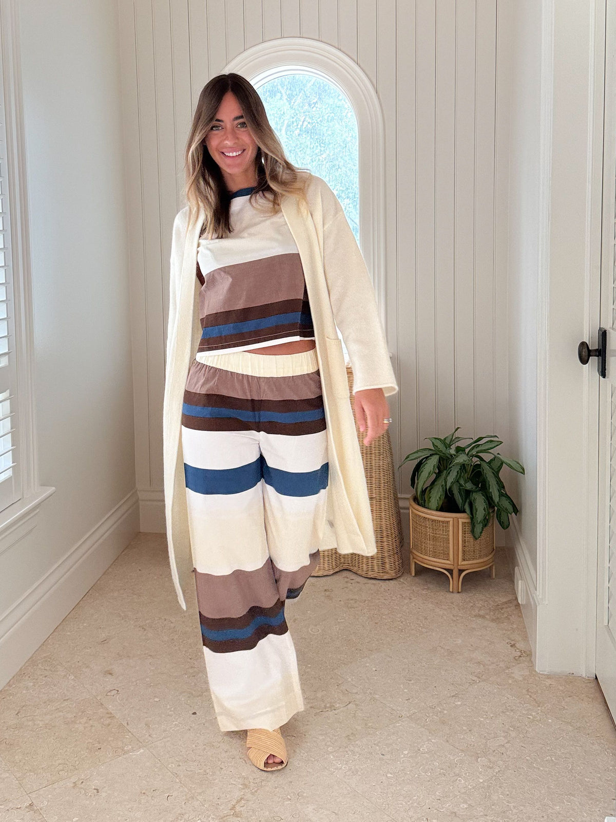 FRAICHE Travel Coat Sweater Ivory
