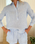 HIHO Shade Shirt Blue Stripe
