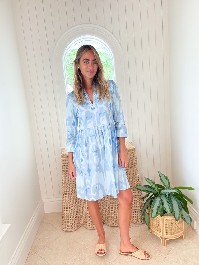 FINAL SALE SHERIDAN FRENCH Lucy Dress Coastal Ikat