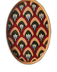 LES OTTOMANS Black & Red Tulips Oval Tray